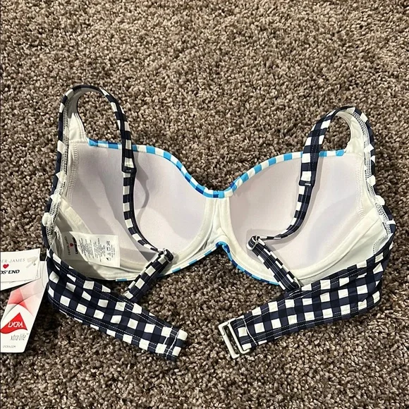 Lands’ End Draper James Gingham Bikini Top sz4 - Picture 4 of 4